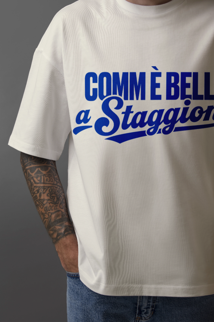 T-Shirt "Comm è bell a staggion"
